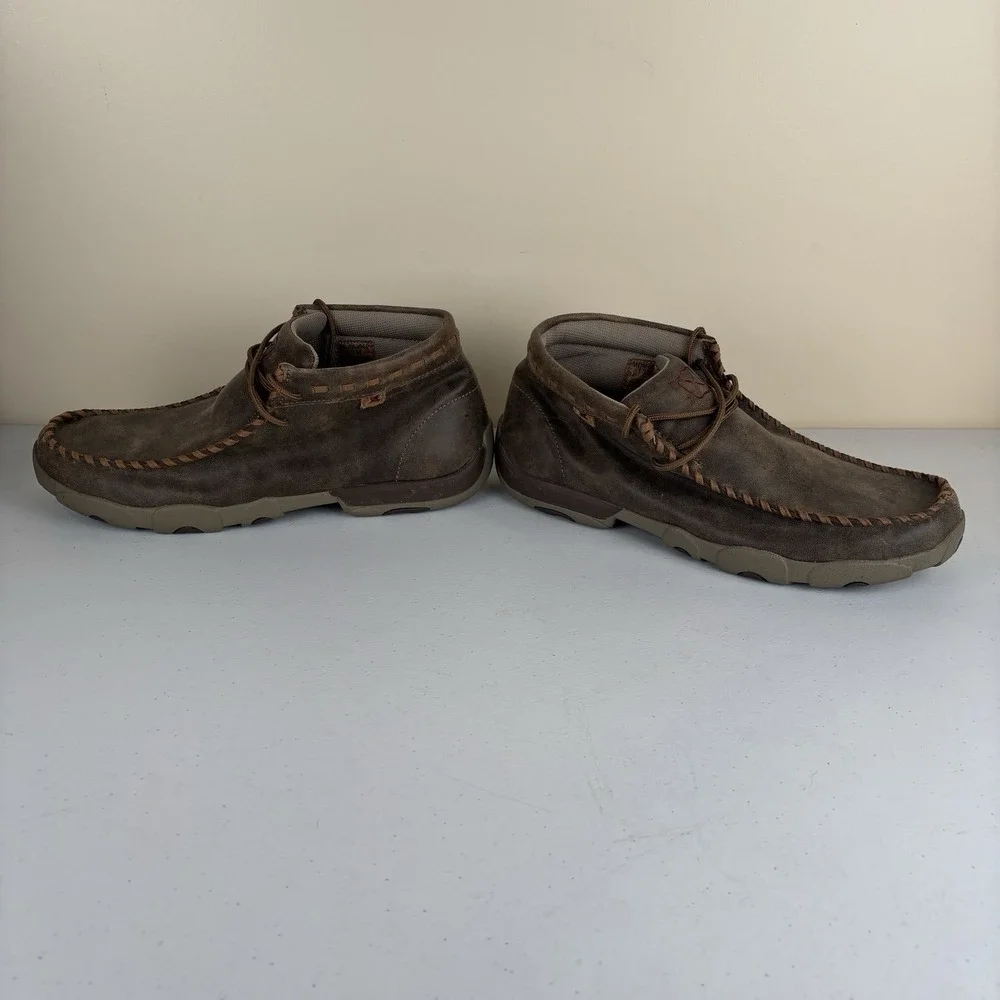 Men's Twisted X Chukka Driving Moc Taupe Twist Size 13M MDM0049